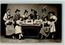 Volksmusik - Franz Mayrs Tirolerbühne in Innsbruck, gute Erhaltung Zither Foto AK
