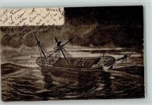 Segelboot verlassen AK Fischerboot 1901 Künstlerkarte