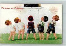 Kinder pinkel an die Wand - AK Gute Erhaltung Toilette