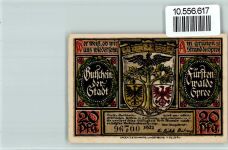 15517 O1240 Fürstenwalde , Spree Lithographie Notgeld, Verleihung des Stadtrechtes