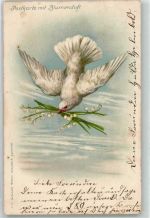 Maiglöckchen Brieftaube Verlag C. Schmidt Duftkarte Lithographie