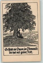 Deutsche Volkslieder "Es steht ein Baum im Odenwald" Ubbelohde, O. 1919