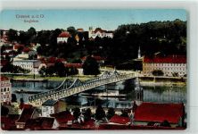 Crossen a.d. Oder Krosno Odrzanskie - Berglehne Brücke Binnenschiff