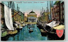 34100 Trieste / Triest / Trst - Canai Grande Chiess S. Antonio Wappen Boote