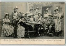 W8100 Garmisch-Partenkirchen Volksmusik Thomas Madls Sänger- und Tänzer-Gesellschaft Die Loisachthaler Tracht Zither 1905