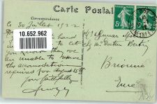 76200 Dieppe 1922 Gebrauchsspuren Hotel des Etrangers Rue Aguado