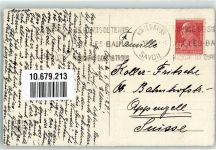 Gratulant mit Blumen Rokoko Mode Colombo 1928