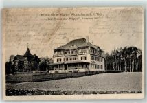 07639 O6532 Bad Klosterlausnitz 1916 Gebrauchsspuren Gasthaus Waldhaus zur Köppe Bahnpost Weimar Zug 403