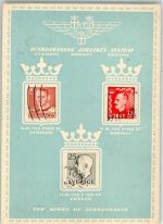 Briefmarkenabb. King of Danmark , King of Norway and King of Sweden Sabena 1954