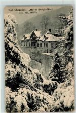 01737 O8223 Tharandt Winter Hotel Burgkeller im Schnee