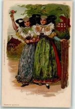Verlag Gustav Kaufmann Nr. 2374 Trachten Schaumburg-Lippe Lithographie / Künstlerkarte