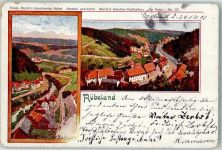 38889 O3725 Rübeland b Blankenburg, Harz 1901 Künstlerkarte sign. Bahndorf Martin´s Künstler Postkarten Nr. 121