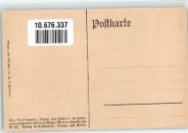 Federzeichnung von Karl Bauer Verlag Teubner Tirpitz Künstlerkarte