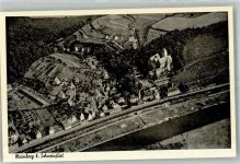 97453 W8722 Mainberg 1949 Foto AK Fliegeraufnahme Strähle Schloss