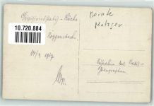 WK I Beruf Metzger + Bäcker Brote im Schrank provisiorische Küche Fleischerei Foto AK
