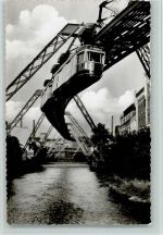 W5600 Barmen Am Pfälzer Berg die Schwebebahn, Foto ca 1965 AK Schwebebahn