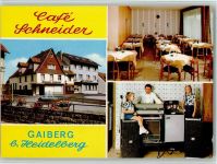 69251 W6901 Gaiberg , Baden - Café Schneider Innenaufnahme Gastraum Musikanlage 3-Bildaufnahme