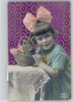 Kätzchen im Korb - Verlag Amag Serie 63065-5 Katze