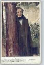 Wiener Künstler AK Mendelssohn Serie 909-6 "Frühlingslied" mit Noten Mendelssohn Bartholdy, F. Künstlerkarte