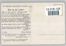 Nr. 395 - "Sag doch endlich ja! Liebe Poesie Fisher, B. Künstlerkarte