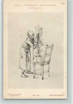Aus Hendschels Skizzenbuch Nr. 56 AK Kaktusliebhaber Rommel 1900 Künstlerkarte