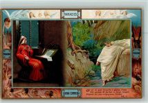 Serie Nr. 620 - Verlag Sborgi - Apparizione di Virgilio , christliches Verlag Lithographie / Prägedruck