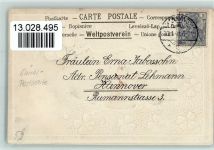 Kleeduft - Glückspostkarte 1901 AK Neujahr Duftkarte Prägedruck