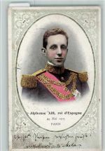 Alphonse XIII, roi Espagne 1905 AK Adel Spanien
