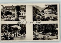 37412 W3429 Sieber 1955 Foto AK Hotel Krone und Teilansicht AK