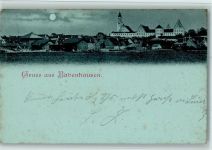 87727 W8943 Babenhausen , Schwab Mondschein Gruss aus - Stockflecken