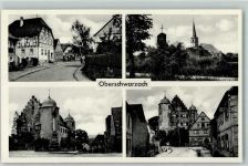 97516 W8722 Oberschwarzach , Unterfr - Schloß Oberschwarzach Mariensäule Kirche