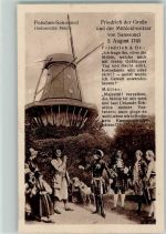 Historische Mühle in Potsdam mit Friedr. der Große Adel Friedrich der Große