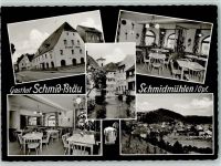92287 W8456 Schmidmühlen 1970 Foto AK Gasthof Schmid-Bräu mit Innenansichten, gute Erhaltung AK
