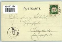 63739 W8750 Aschaffenburg 1899 Künstlerkarte Ortsansichten Kirche 3-Bildaufnahme sign.