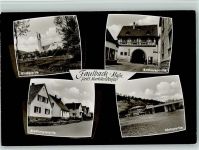 97906 W6981 Faulbach , Unterfr 1968 - Kirche, Siedlung, Rathaus, Mainbrücke , gute Erhaltung AK