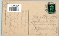 67454 W6733 Haßloch , Pfalz 1913 Gebrauchsspuren Hauptstraße mit protest. Kirche mit Innenansicht, Notariat und Diakonissenhaus