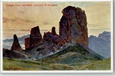Verlag Amonn Q 14010 n , Cinque Torri - Dolomiti di Ampezzo - Erhaltung I Compton, E. H. Künstlerkarte