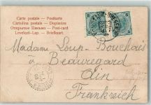 Konstanz-Bregenz 283 1902 Bodenseeschiffspoststempel Gebrauchsspuren