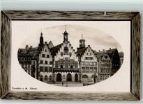 W6000 Frankfurt am Main Römer Holzrahmen 1912 Prägedruck