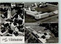 89165 W7905 Dietenheim , Iller - Fliegeraufnahme Kirche Schule Kindergarten