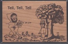 Tell Humor Thomys Design AK Holzkarte