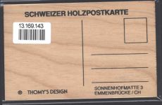 Tell Humor Thomys Design AK Holzkarte