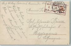 Kastenstempel Arb. Kommando K. 6 II T.D. A.G. "Weser" Bremen Marineschiffspoststempel