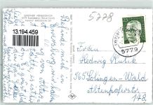 59872 W5778 Eversberg , Kr Meschede - Gasthaus Hengesbach Emailleschild Gastraum