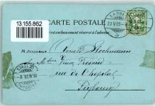 54000 Nancy 1903 Lithographie / Mondschein Eglise St. Epvre Palais du Gouvernement Fontaine L'Amphitrite Place Stanislas