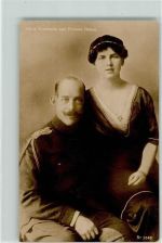 König Konstantin und Prinzessin Helene Verlag Geschwister Moos 3646 AK Adel Griechenland Foto AK