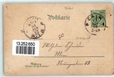 75365 W7260 Hirsau 1896 Gebrauchsspuren Kloster und Kapelle Eulenturm Hirsauer Trachtenpaar Lithographie