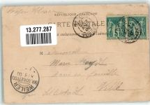 88100 Saint-Die-des-Vosges 1900 Lithographie Cathedrale Statue J. Ferry Rue Thiers