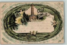 09456 O9300 Annaberg-Buchholz Gebrauchsspuren Panorama Pöhlberg Lithographie