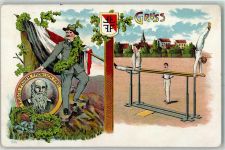 Turnen Fahnenträger AK Turnvater Jahn 1907 Lithographie